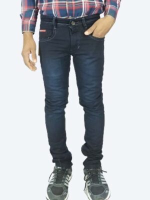 Men’s Deep Blue Slim Fit Jeans – Affordable Everyday Wear | Generic