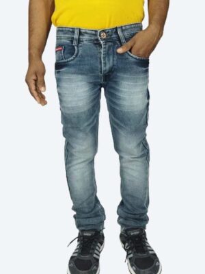 Men’s Light Faded Blue Slim Fit Jeans – Trendy Everyday Wear at Low Price | Generic